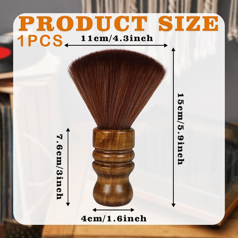 Nokiils Vinyl Record Cleaner Brush, Anti Static Dust Remover with Fine Fiber Bristles, Wood Record Brush Accessories for Vinyl Albums LP CD Cartridge (Dark Brown) - Image 2